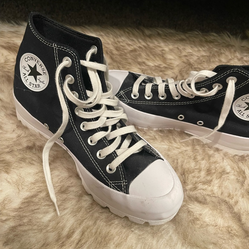 Converse Women's Black High-Top Sneakers Lugged